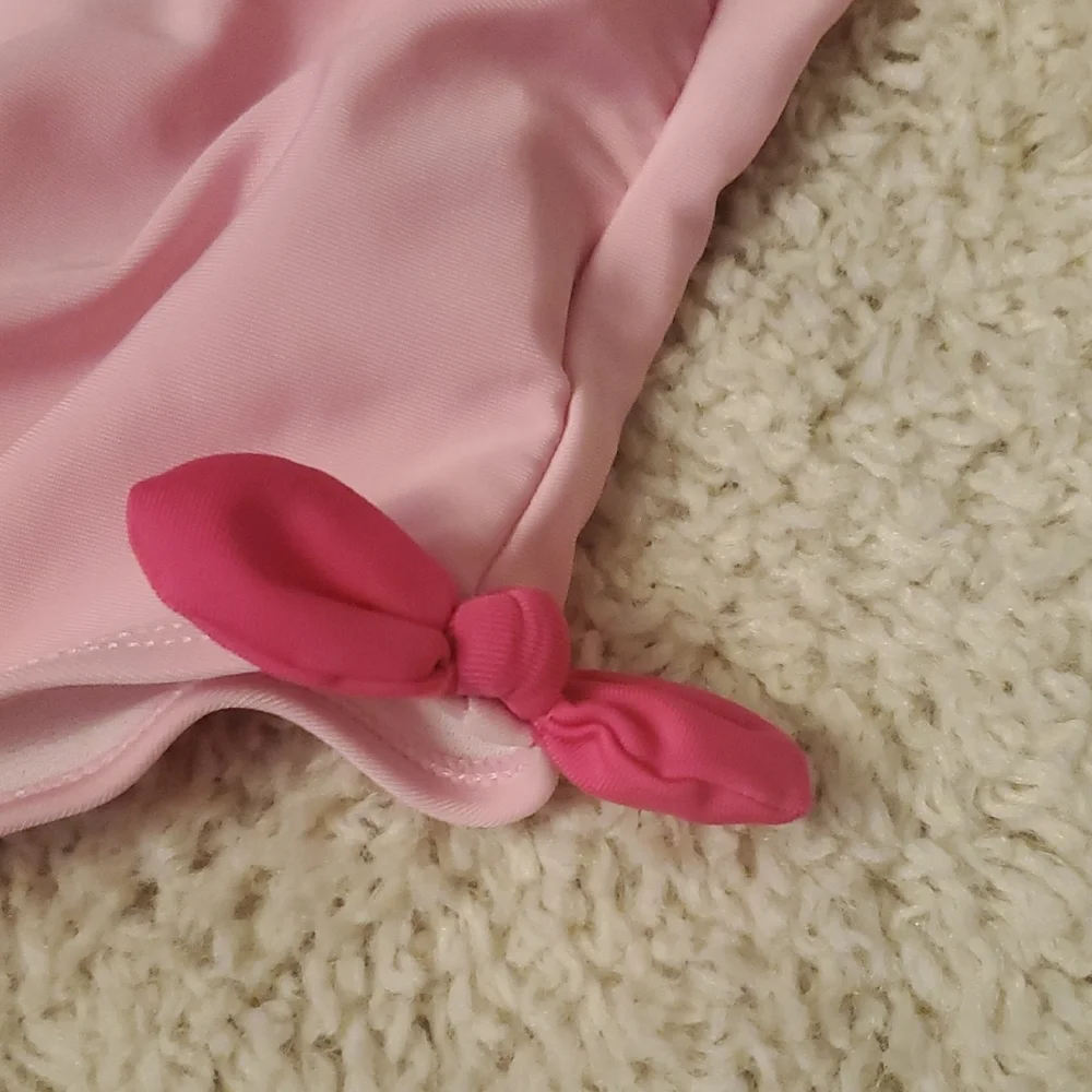 5‎ For 25$ Wonder Nation Pink Swimsuit with Bows Baby Size 12 Months